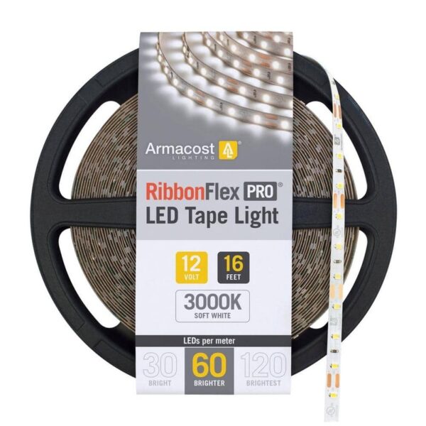 Armacost Lighting 16.4 ft. LED Tape Light 60 LEDs/m Soft Bright White 3000K