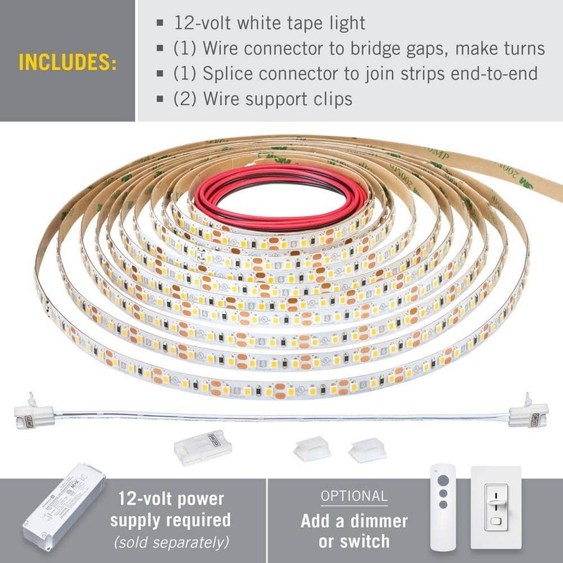 Armacost Lighting 16.4 ft. LED Tape Light 60 LEDs/m Soft Bright White 3000K - Image 3