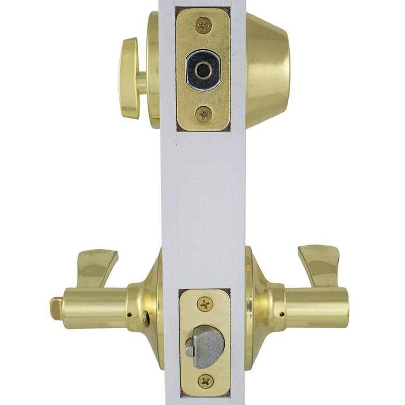 Defiant Naples Polished Brass Combo Pack with Single Cylinder Deadbolt - Image 13