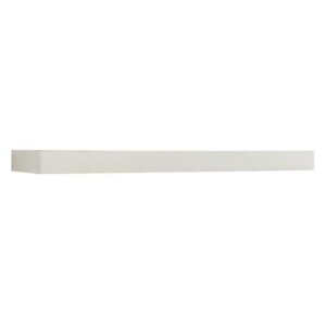 inPlace 47.3 in. W x 10.2 in. D x 2 in. H White MDF Floating Wall Shelf