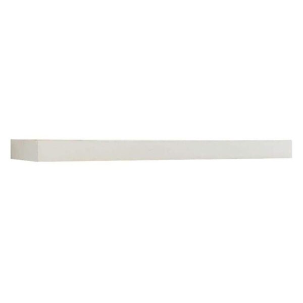 inPlace 47.3 in. W x 10.2 in. D x 2 in. H White MDF Floating Wall Shelf