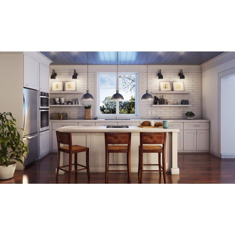 inPlace 47.3 in. W x 10.2 in. D x 2 in. H White MDF Floating Wall Shelf - Image 9