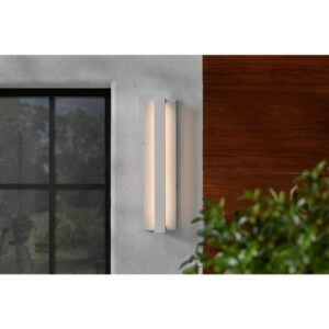 Home Decorators Archer 24 in. White LED Outdoor Wall Light Fixture