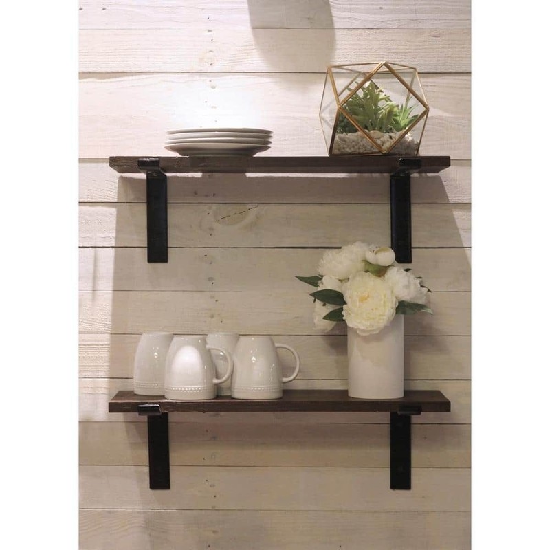 Crates & Pallet 8 in. Black Steel Shelf Bracket for Wood Shelving - Image 7