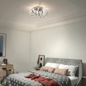 Artika Swirl 19.7 in. Chrome LED Flush Mount Ceiling Light