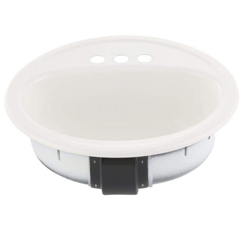 Bootz Industries Laurel Round Drop-In Bathroom Sink in White - Image 213
