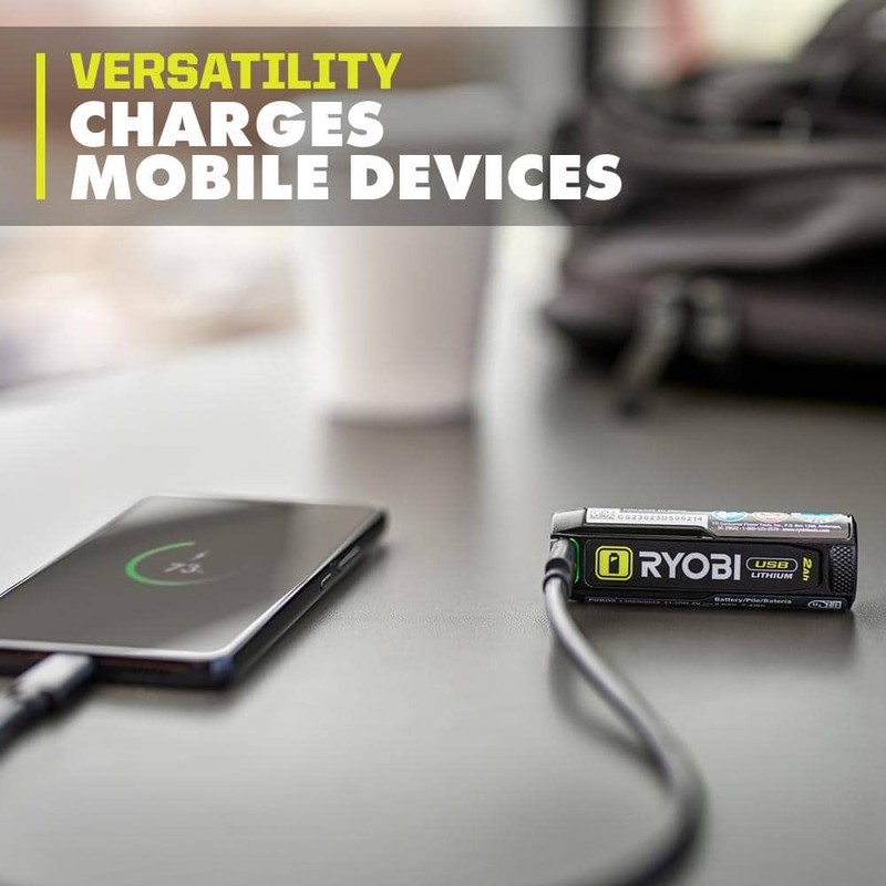RYOBI USB Lithium Starter Kit with (2) 2.0 Ah Batteries and 3-Port Charger - Image 3