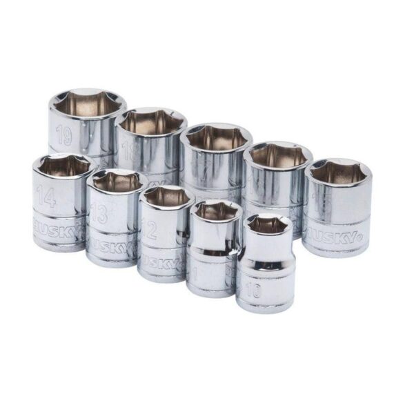 Husky 3/8 in. Drive Standard Metric Socket Set (10-Piece)