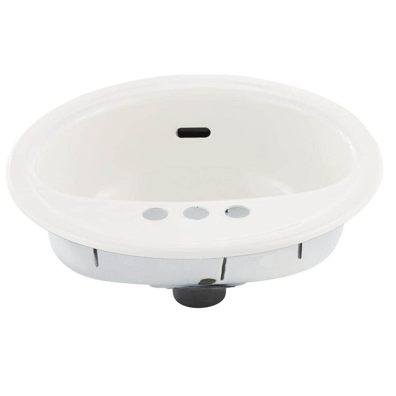 Bootz Industries Laurel Round Drop-In Bathroom Sink in White - Image 214