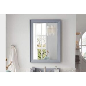 James Martin Vanities 29" W x 40" H Framed Bathroom Mirror Silver Gray