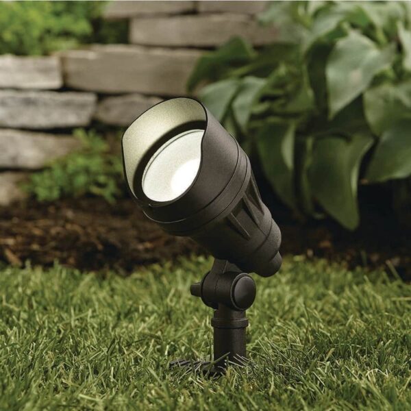 Hampton Bay 390 Lumen Black Adjustable LED Outdoor Flood Light