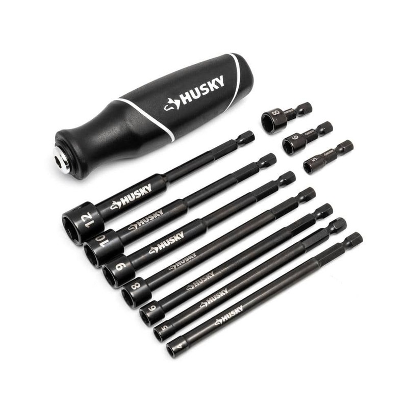 Husky BITE Metric Impact Ready Nut Driver Set with Cushion-Grip Handle(10-Piece) - Image 5