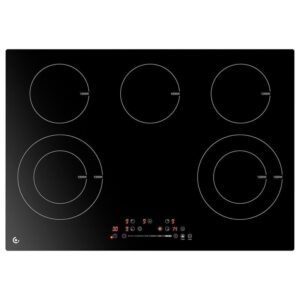 Sunmaki 30" Ceramic Electric Cooktop Black 16 Heating Levels 240V 8400W