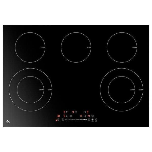 Sunmaki 30" Ceramic Electric Cooktop Black 16 Heating Levels 240V 8400W