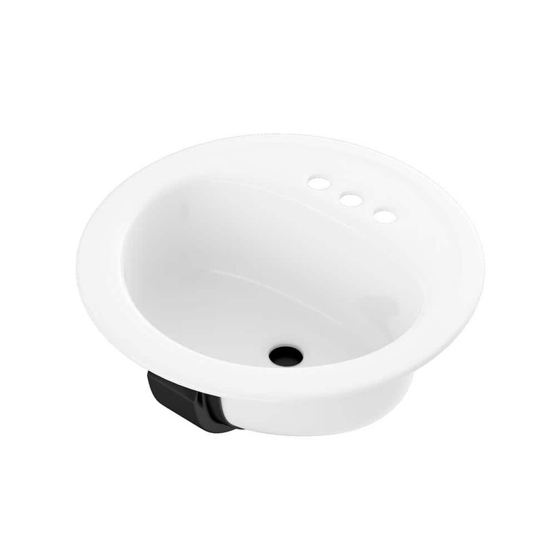 Bootz Industries Laurel Round Drop-In Bathroom Sink in White - Image 217
