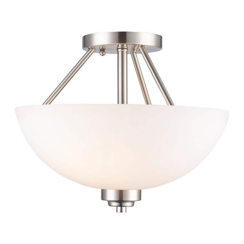 Bel Air Lighting Mod Pod 13.5" 2-Light Brushed Nickel Semi-Flush Mount Fixture - Image 5