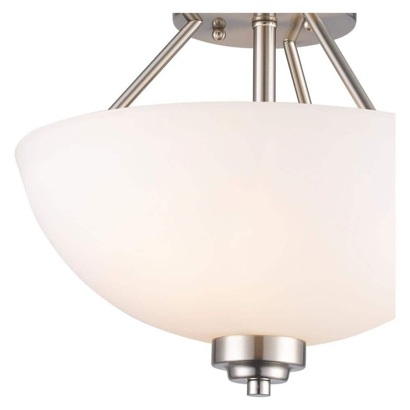 Bel Air Lighting Mod Pod 13.5" 2-Light Brushed Nickel Semi-Flush Mount Fixture - Image 7