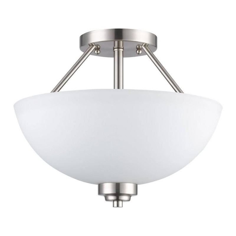 Bel Air Lighting Mod Pod 13.5" 2-Light Brushed Nickel Semi-Flush Mount Fixture - Image 8