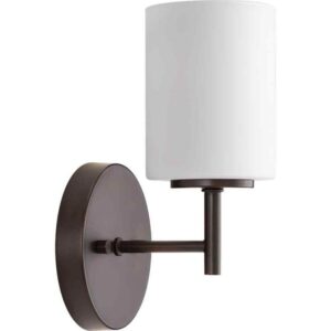 Progress Lighting Replay Collection 5-1/4 in. 1-Light Antique Bronze Etched Whit