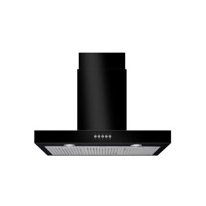 Vissani 30 in. 350CFM T-Shape Wall Mount Range Hood Black Charcoal Filters LED