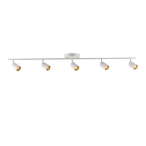 Vidalite Shura 5-Light White Integrated LED Track Light with Rotatable Heads 4FT