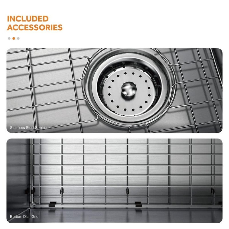 Glacier Bay 31" Undermount Single Bowl 18 Gauge Stainless Steel Kitchen Sink - Image 79