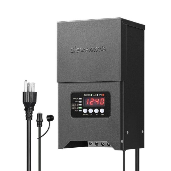DEWENWILS 300W Metal Landscape Lighting Transformer 120V to 12V/15VAC