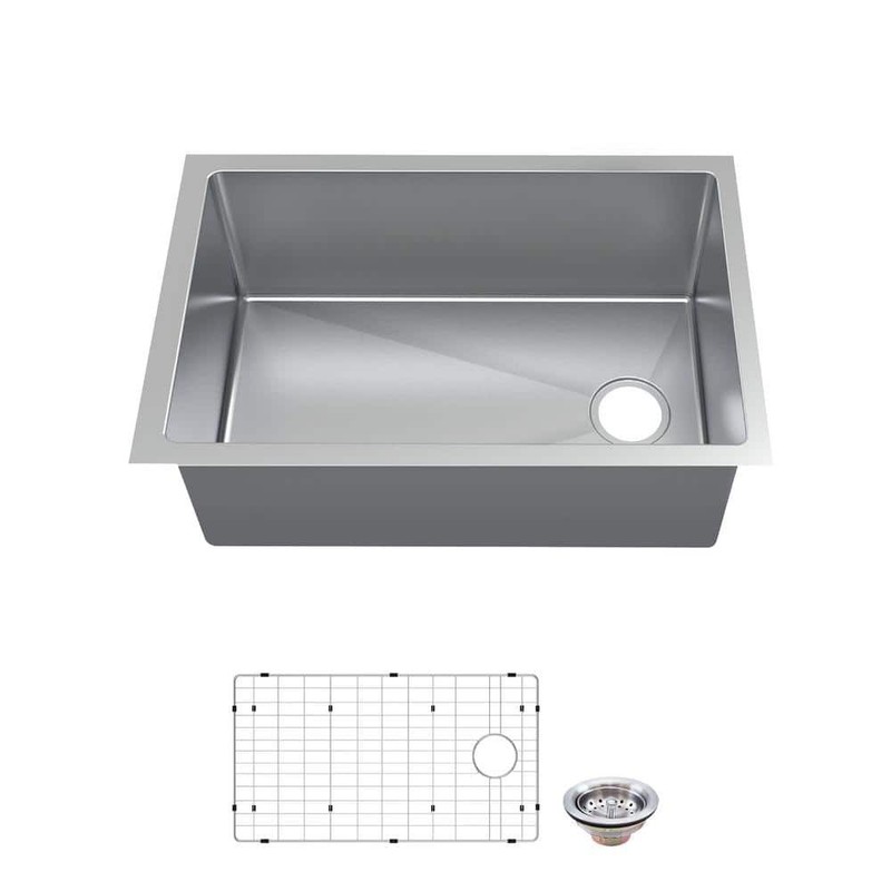 Glacier Bay 31" Undermount Single Bowl 18 Gauge Stainless Steel Kitchen Sink - Image 82