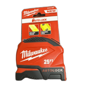 Milwaukee 25 ft. Compact Auto Lock Tape Measure with Fractional Scale