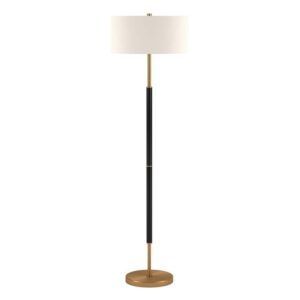 Meyer&Cross Simone 61.5 in. Matte Black and Brass Floor Lamp
