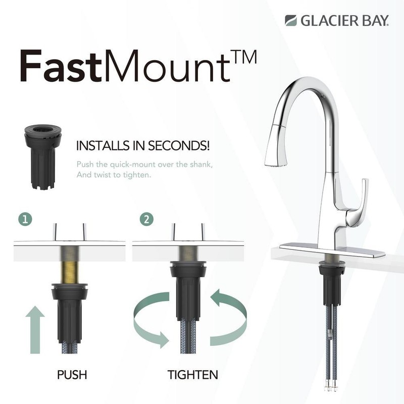 Glacier Bay Hemming Single-Handle Pull-Out Kitchen Faucet Stainless Steel - Image 8