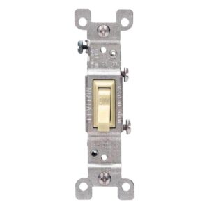 Leviton 15 Amp Single Pole Switch, Ivory (10-Pack) 1451-2IM