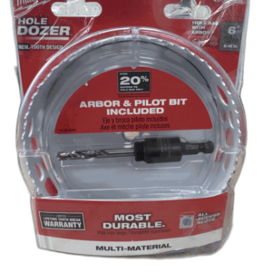 Milwaukee 6 in. Hole Dozer Bi-Metal Hole Saw with 3/8 in. Arbor and Pilot Bit
