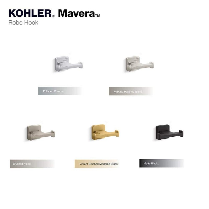 KOHLER Mavera Wall Mounted Knob Robe Hook in Vibrant Polished Nickel - Image 3