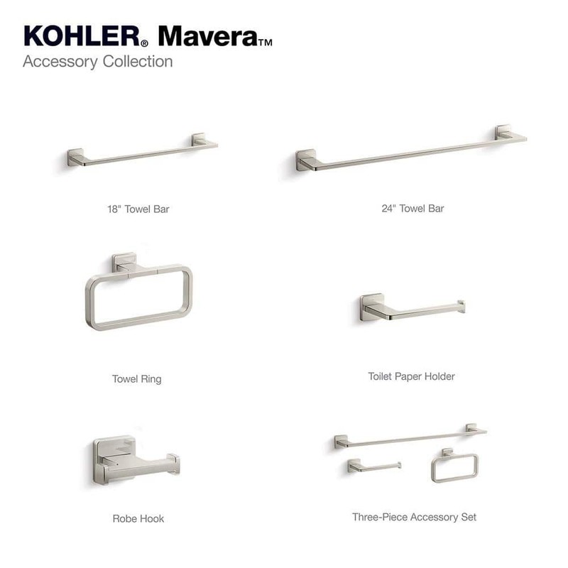 KOHLER Mavera Wall Mounted Knob Robe Hook in Vibrant Polished Nickel - Image 4