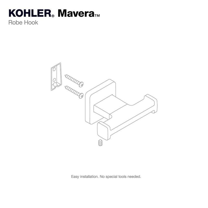 KOHLER Mavera Wall Mounted Knob Robe Hook in Vibrant Polished Nickel - Image 5