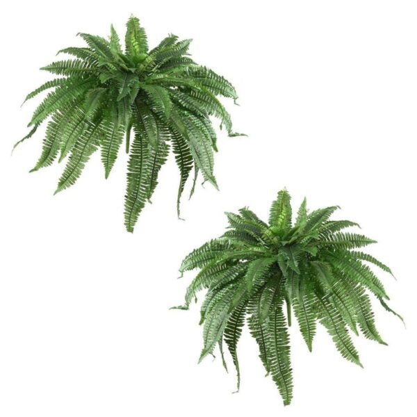 Nearly Natural 48 in. Artificial Boston Fern (Set of 2)