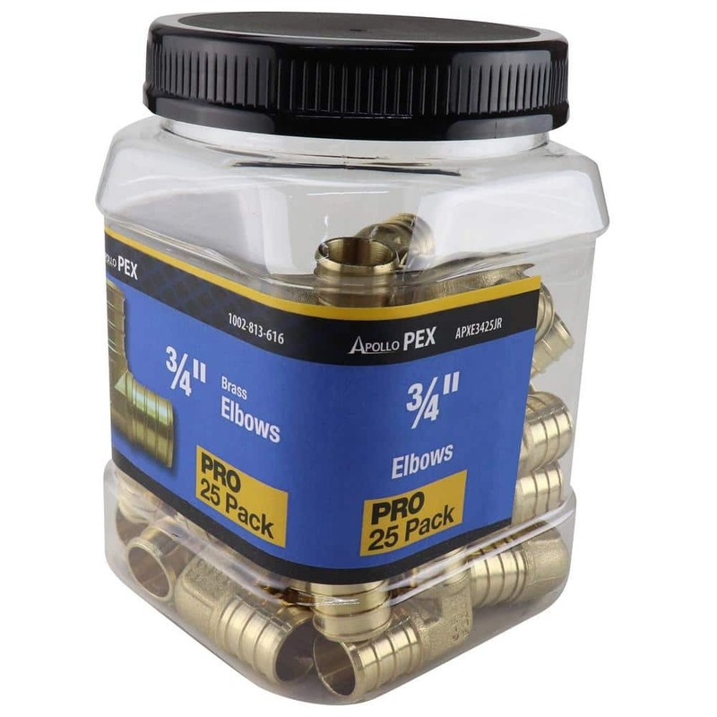Apollo 3/4 in. Brass PEX-B Barb 90 Elbow Pro Pack (25-Pack) - Image 5