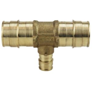 Apollo 1 in. x 1 in. x 1/2 in. Brass PEX-A Expansion Barb Reducing Tee