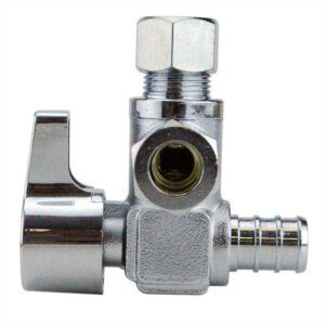 Apollo Chrome-Plated Brass PEX-B Barb x 3/8 in. Compression Angle Stop Valve
