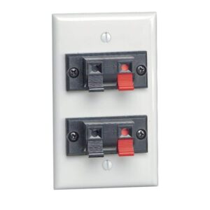 Leviton White 1-Gang Audio/Video Wall Plate (1-Pack) 40952-2PW