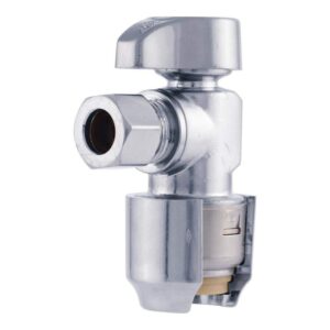 SharkBite Max 1/2" Push-to-Connect x 3/8" O.D. Compression Chrome-Plated Brass