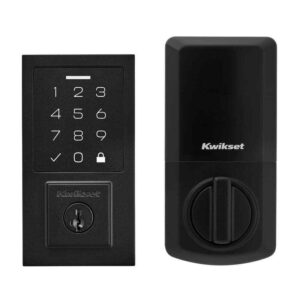 Kwikset SmartCode 270 Contemporary Matte Black Touchpad Single Cylinder Electron
