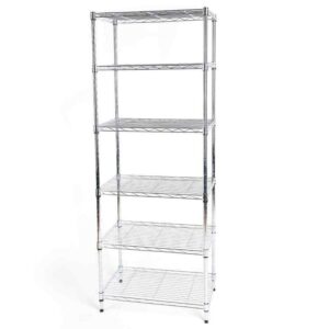 HDX 6-Tier Steel Wire Shelving Unit in Chrome (24 in. W x 60 in. H x 14 in. D)