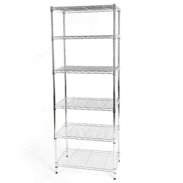 HDX 6-Tier Steel Wire Shelving Unit in Chrome (24 in. W x 60 in. H x 14 in. D)