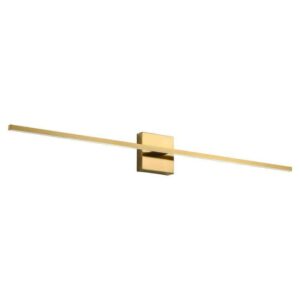 KAISITE 39 in. 1-Light Brushed Gold LED Vanity Light Bar 28-Watt Linear Bathroom