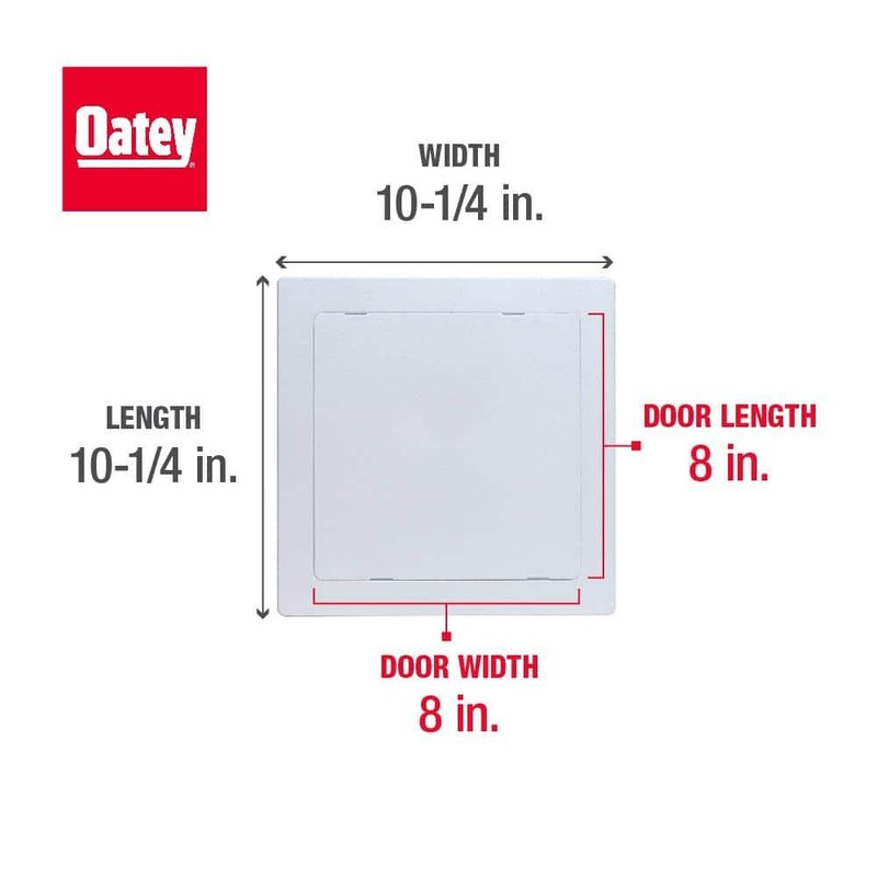Oatey 8 in. x 8 in. Polystyrene Wall Access Panel - Image 4