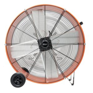 Commercial Electric 30 in. 2-Speed Heavy Duty Drum Fan in Orange with Wheels