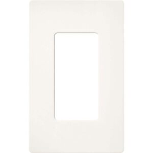Lutron Claro 1 Gang Wall Plate, Satin Brilliant White (SC-1-BW)