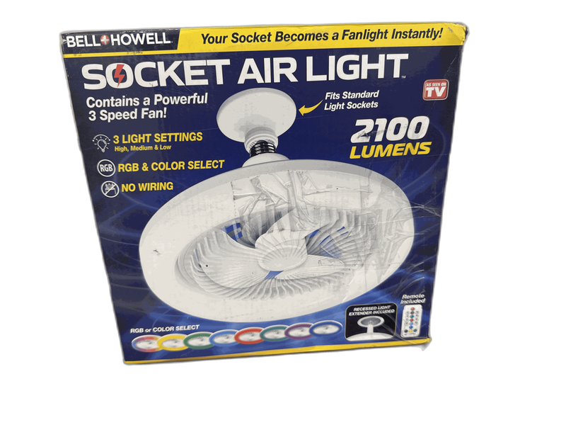 Bell + Howell 10.1 in. LED Color Changing Indoor White Ceiling Fan with Remote - Image 8